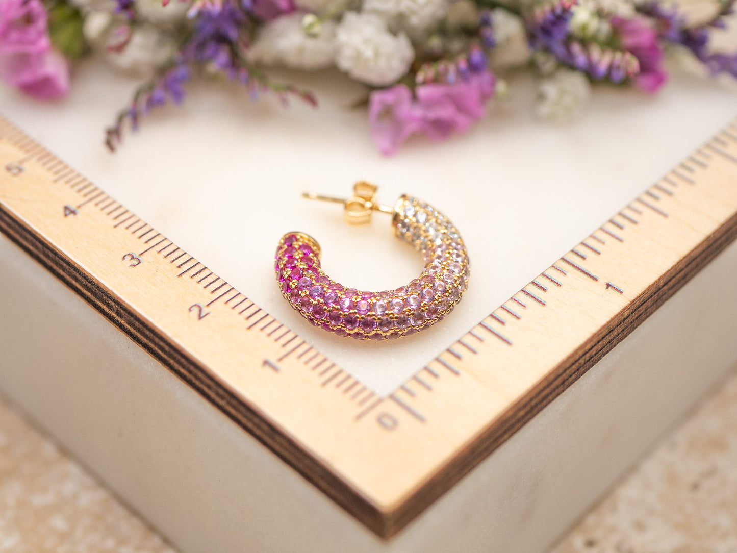 Boucles d'oreilles Glow (rose)