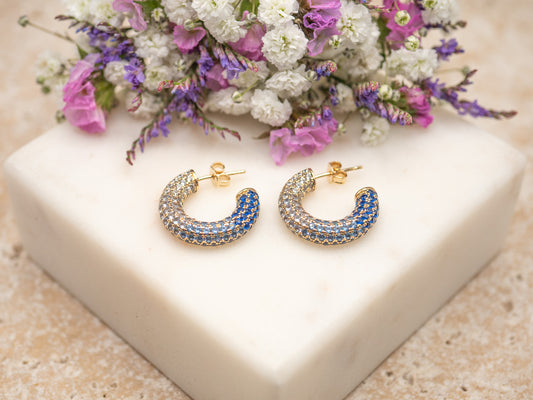 Boucles d'oreilles Glow (bleu)