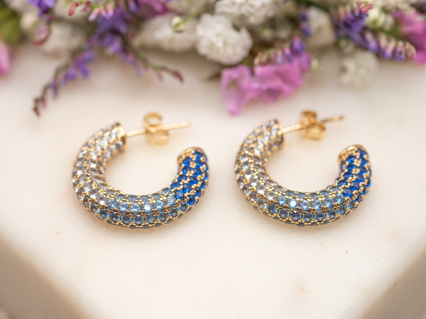 Boucles d'oreilles Glow (bleu)