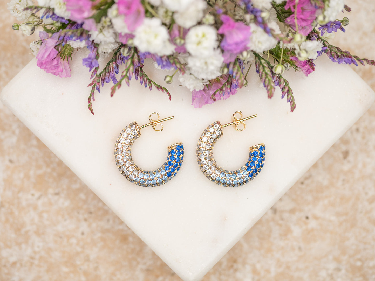 Boucles d'oreilles Glow (bleu)
