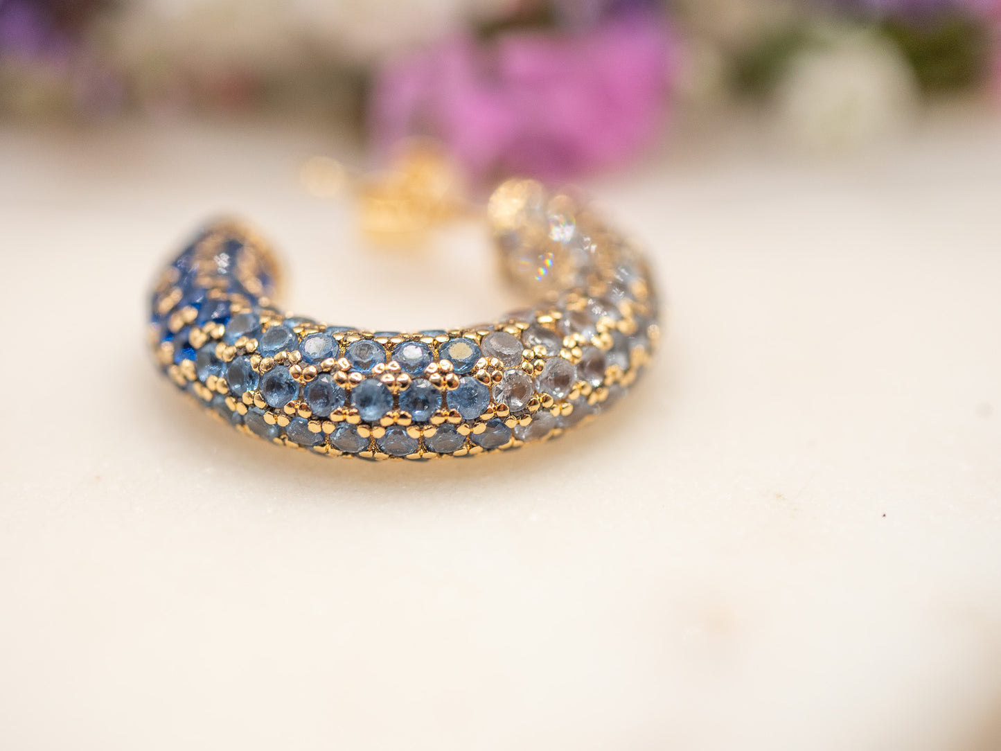 Boucles d'oreilles Glow (bleu)