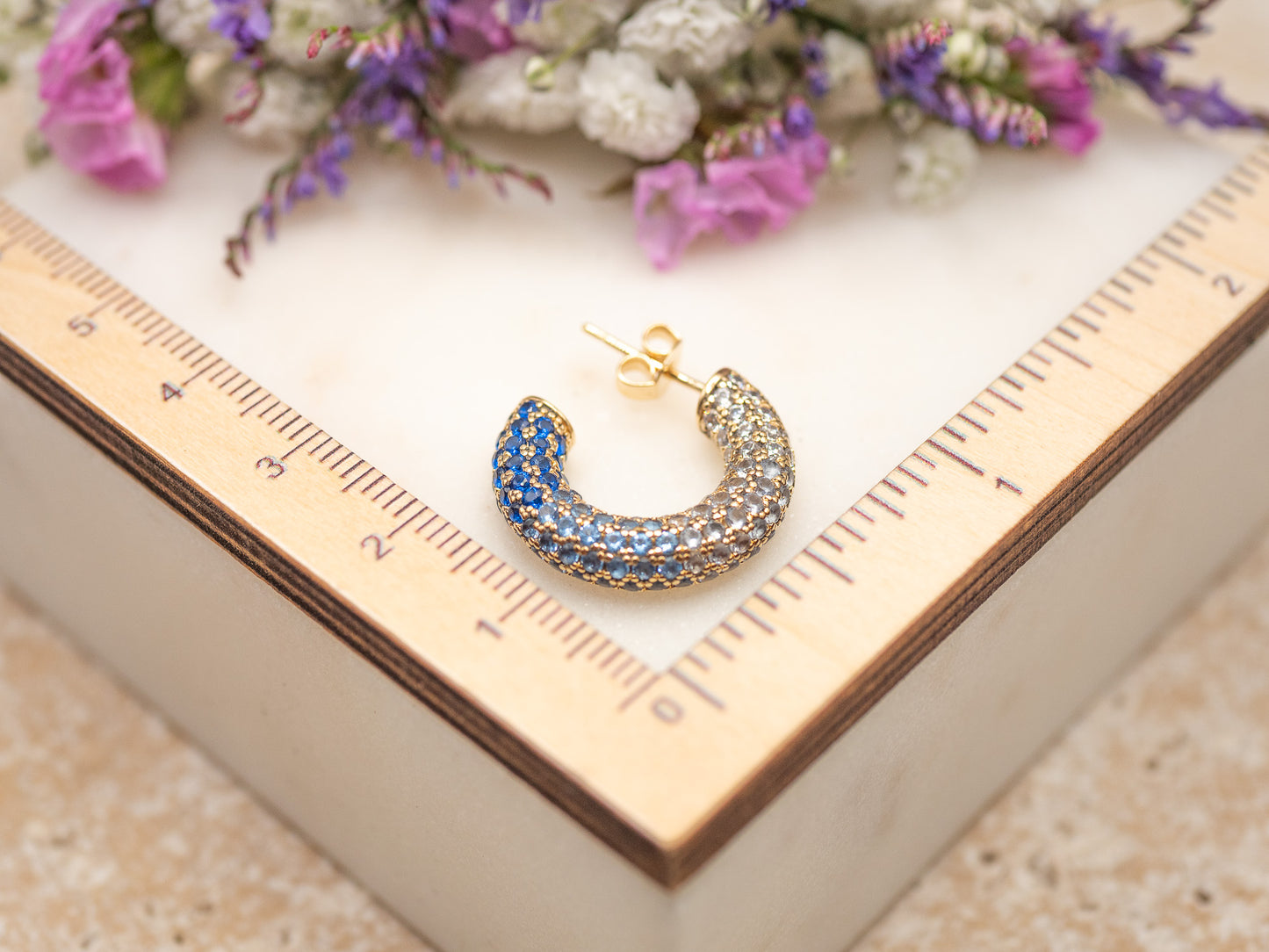 Boucles d'oreilles Glow (bleu)