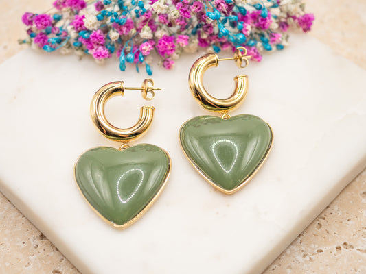 Boucles d'oreilles Cœur Avelis