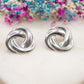 Boucles d'oreilles Nœud Chromé