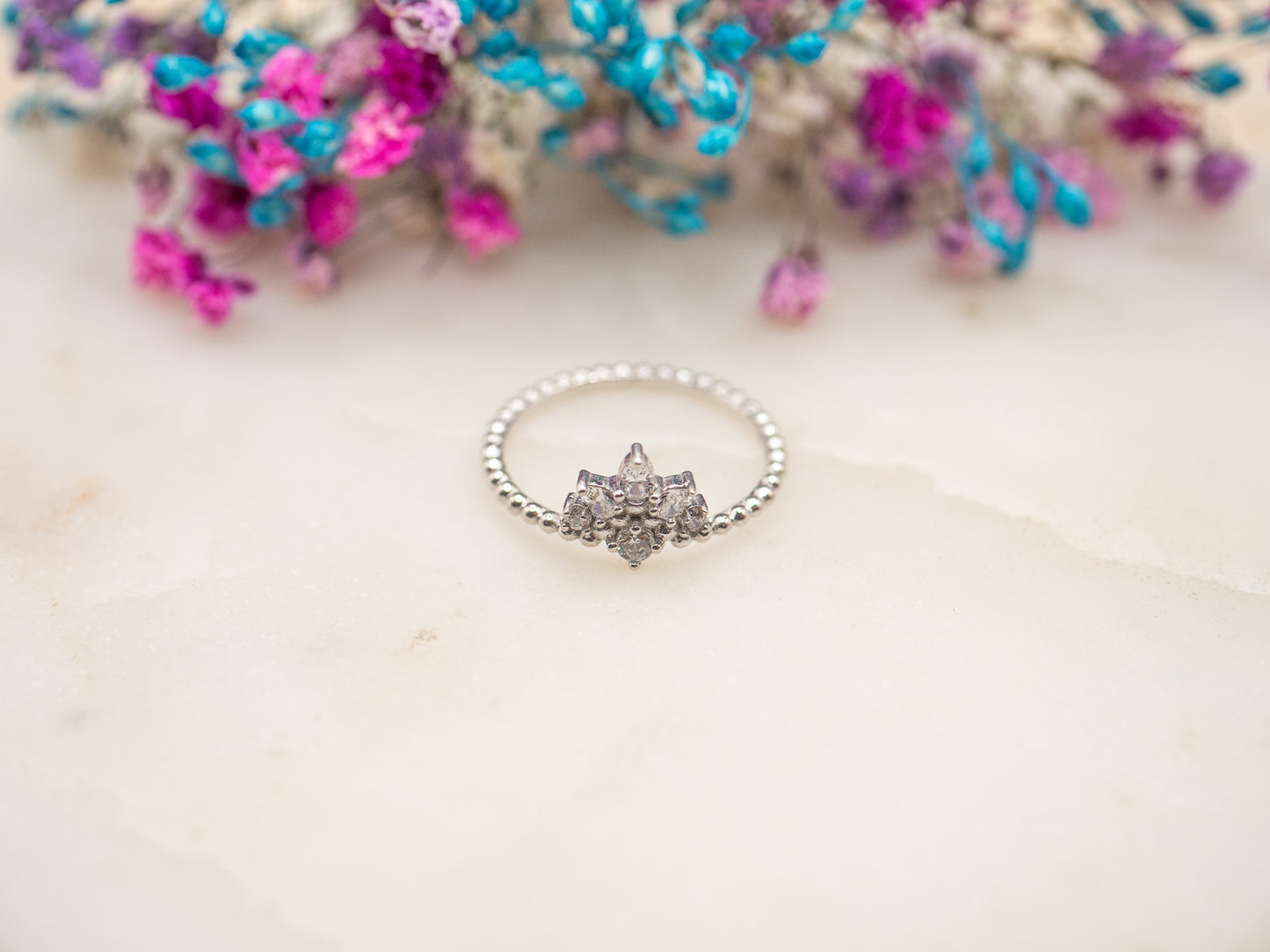 Bague Couronne Cristal