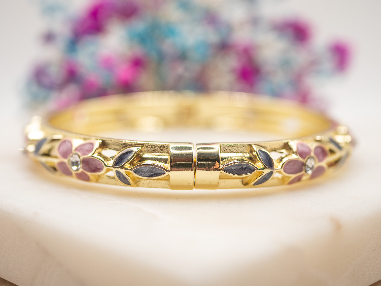 Bracelet Fleurs Ocre
