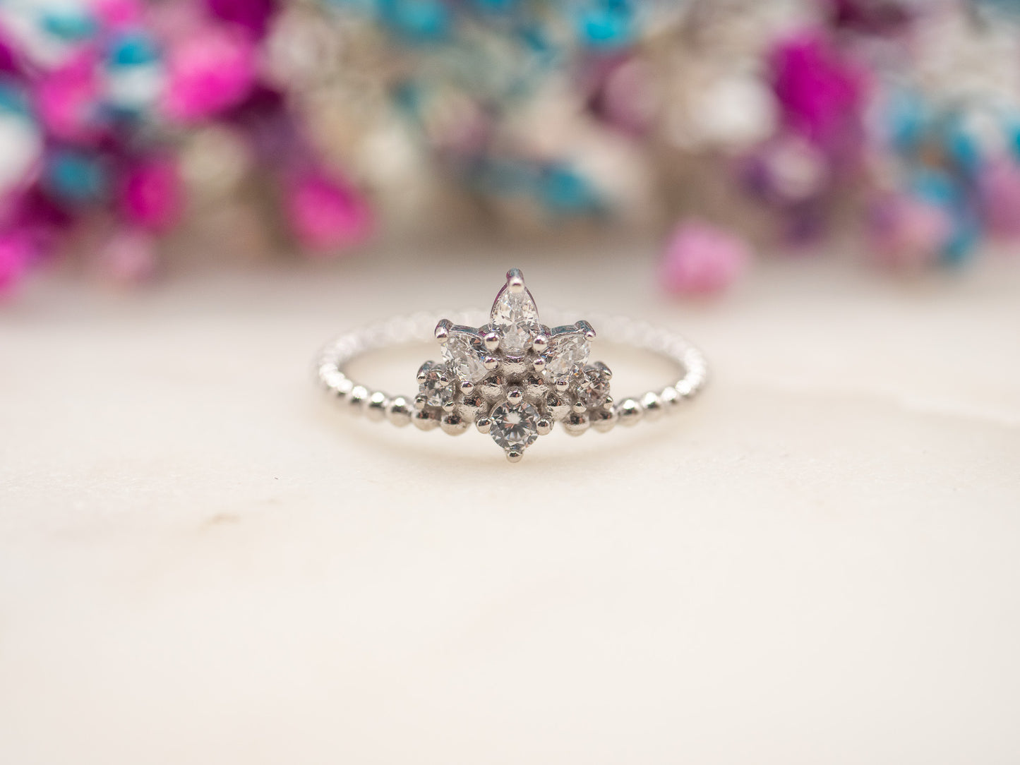 Bague Couronne Cristal