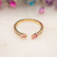 Bague ajustable Étreinte Rosée