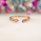 Bague ajustable Étreinte Rosée