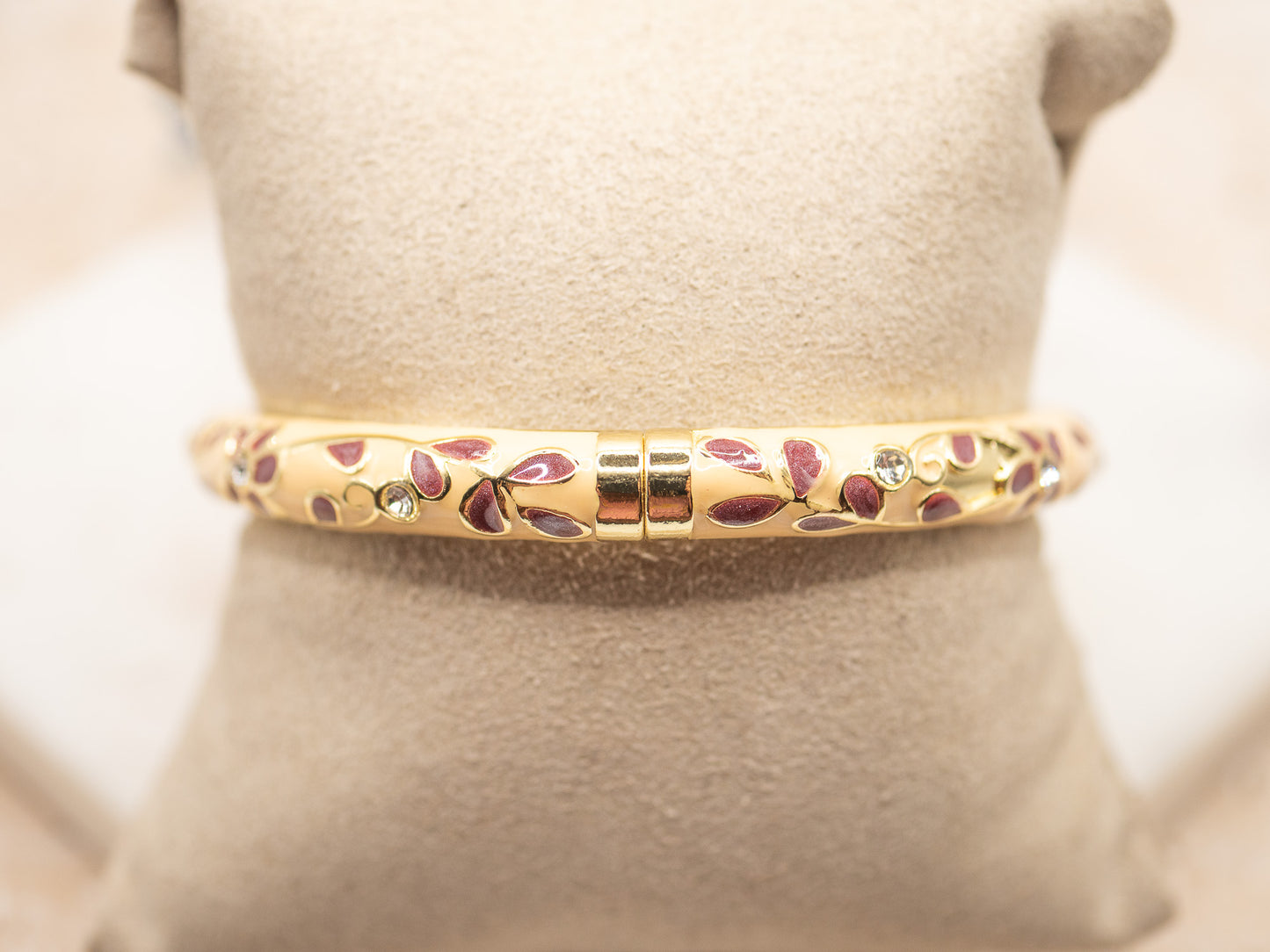 Bracelet Fleurs Grenat