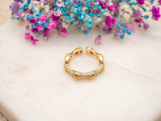 Bague ajustable Bambou Sunset