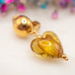 Boucles d'oreilles Coeur Ambré (clips)