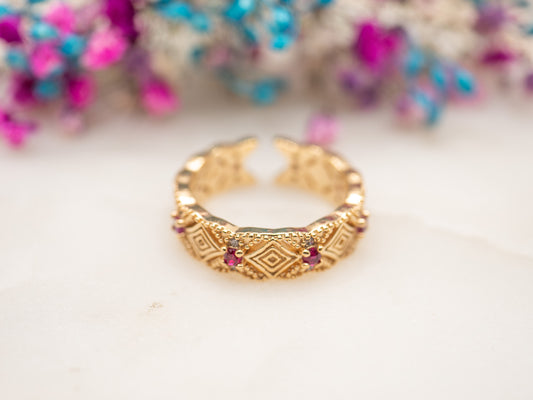 Bague ajustable Mirage Fuchsia