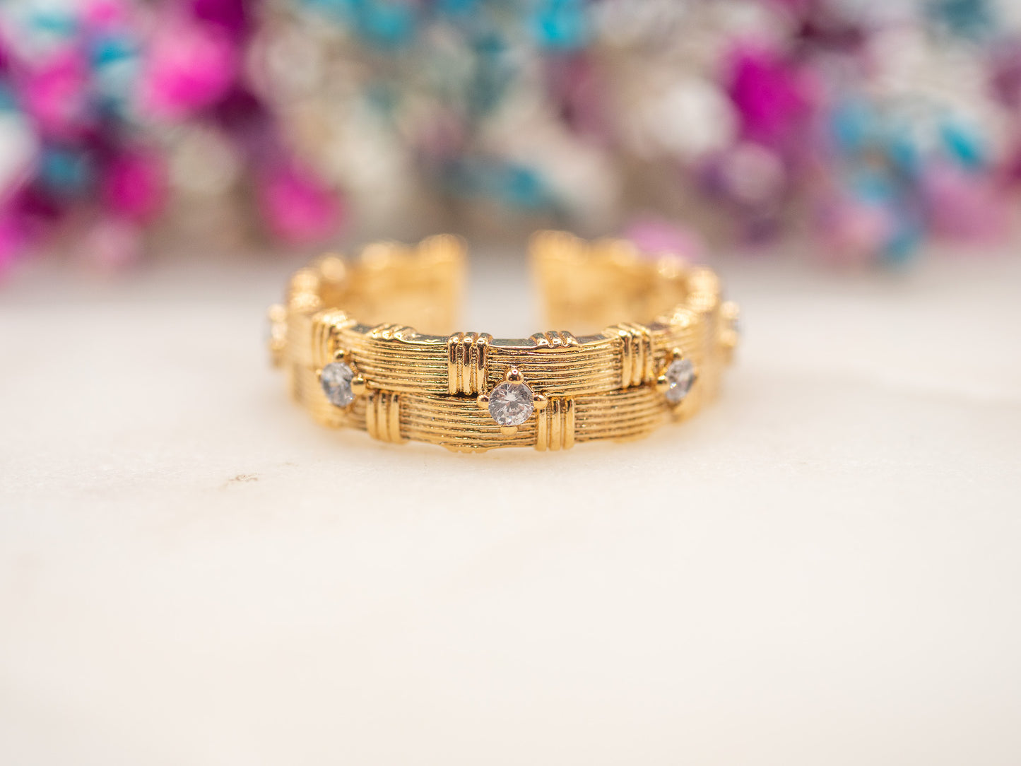 Bague Bambou Doré