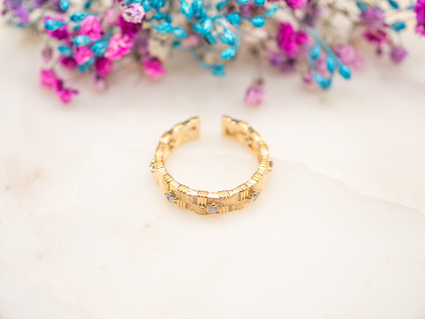 Bague Bambou Doré