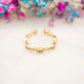 Bague ajustable Épi Doré