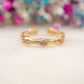 Bague ajustable Épi Doré