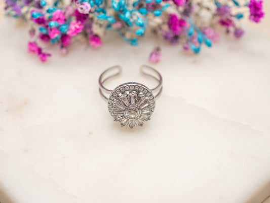 Bague ajustable Feu d’Argent