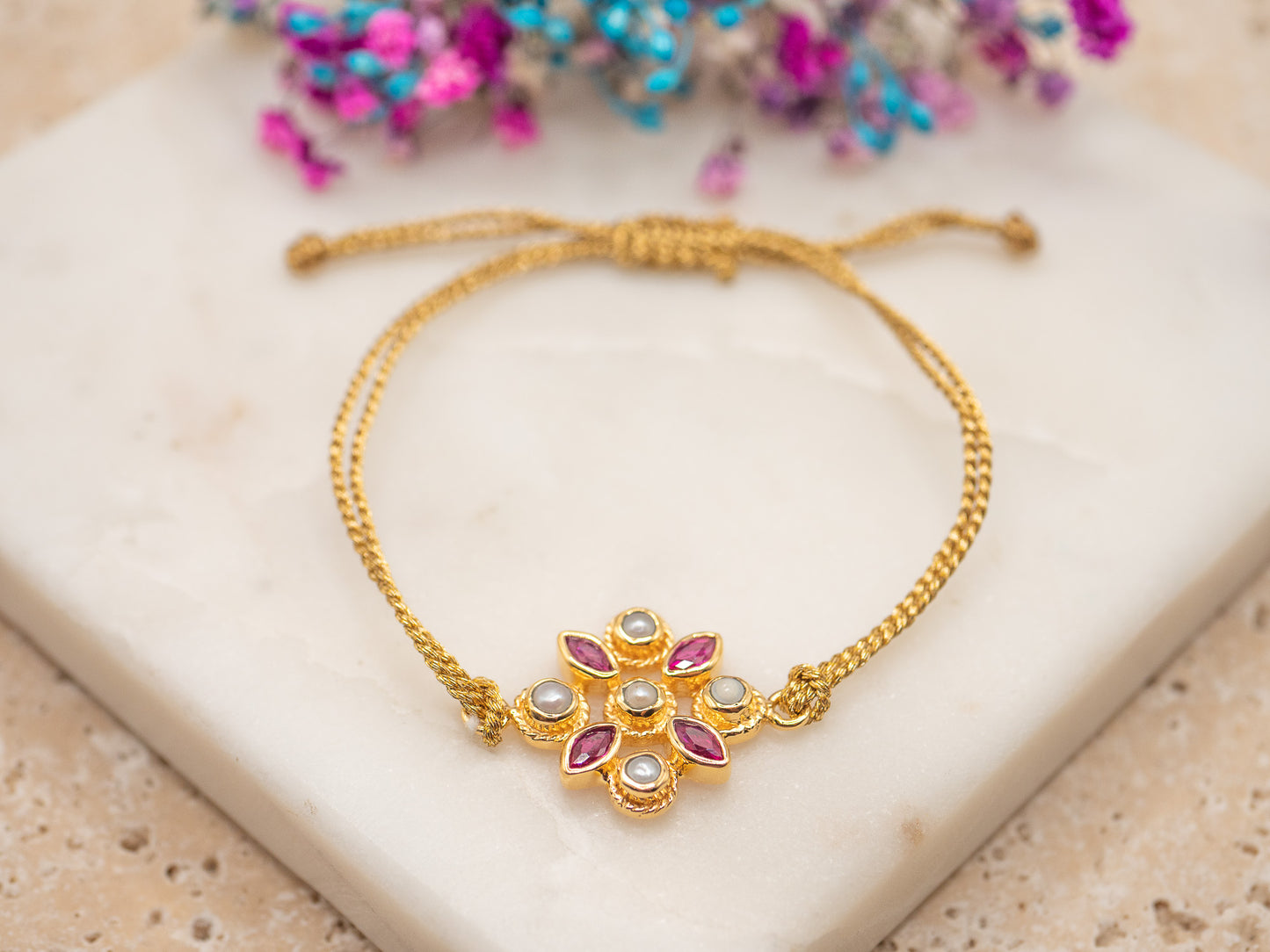 Bracelet Fleur Grenadine