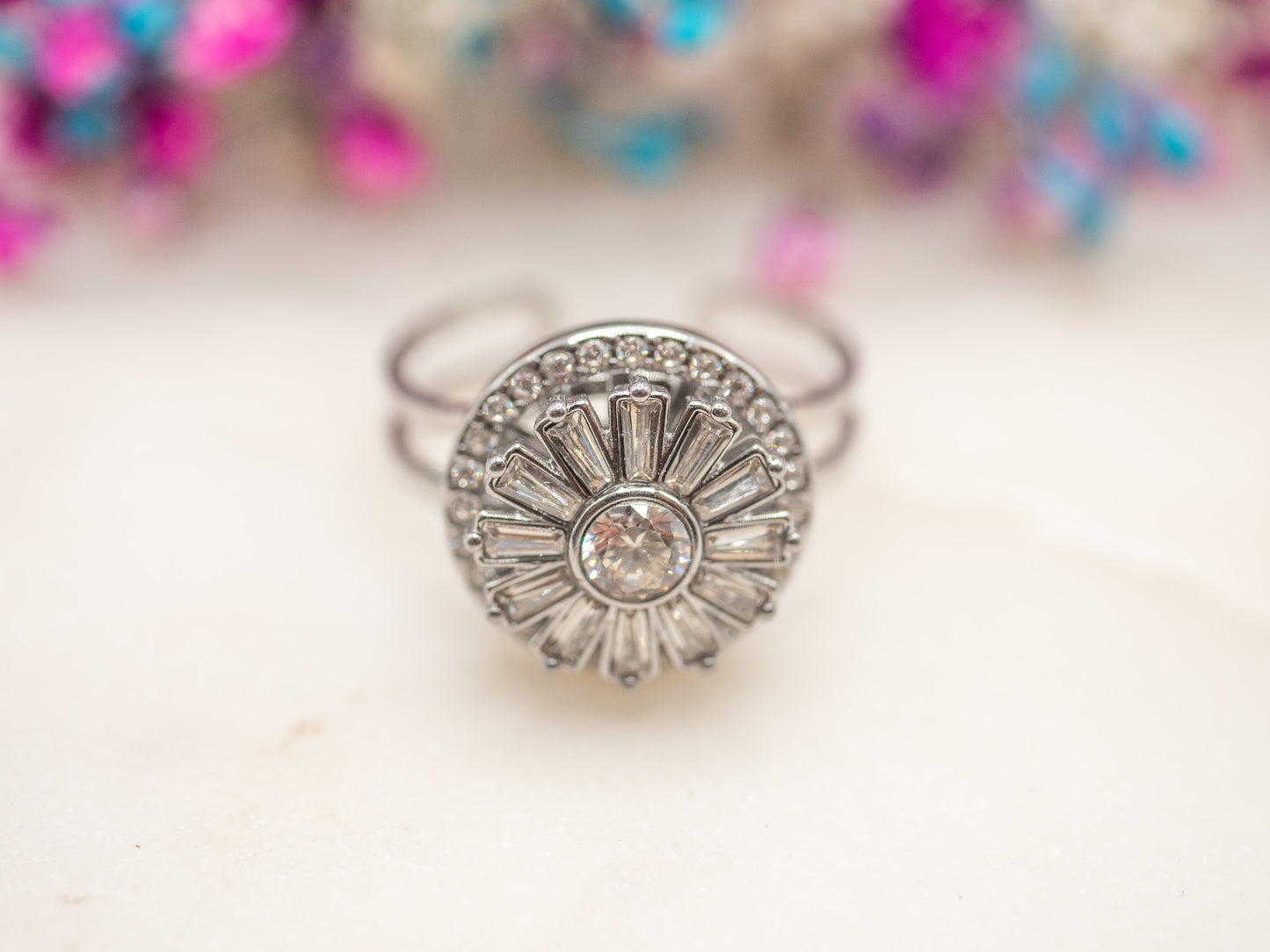 Bague ajustable Feu d’Argent