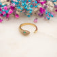 Bague ajustable Serpent Émeraude