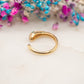 Bague ajustable Serpent Émeraude