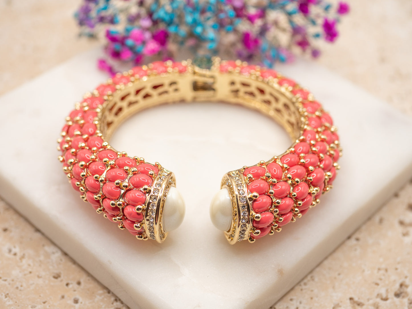 Bracelet Corail Perlé