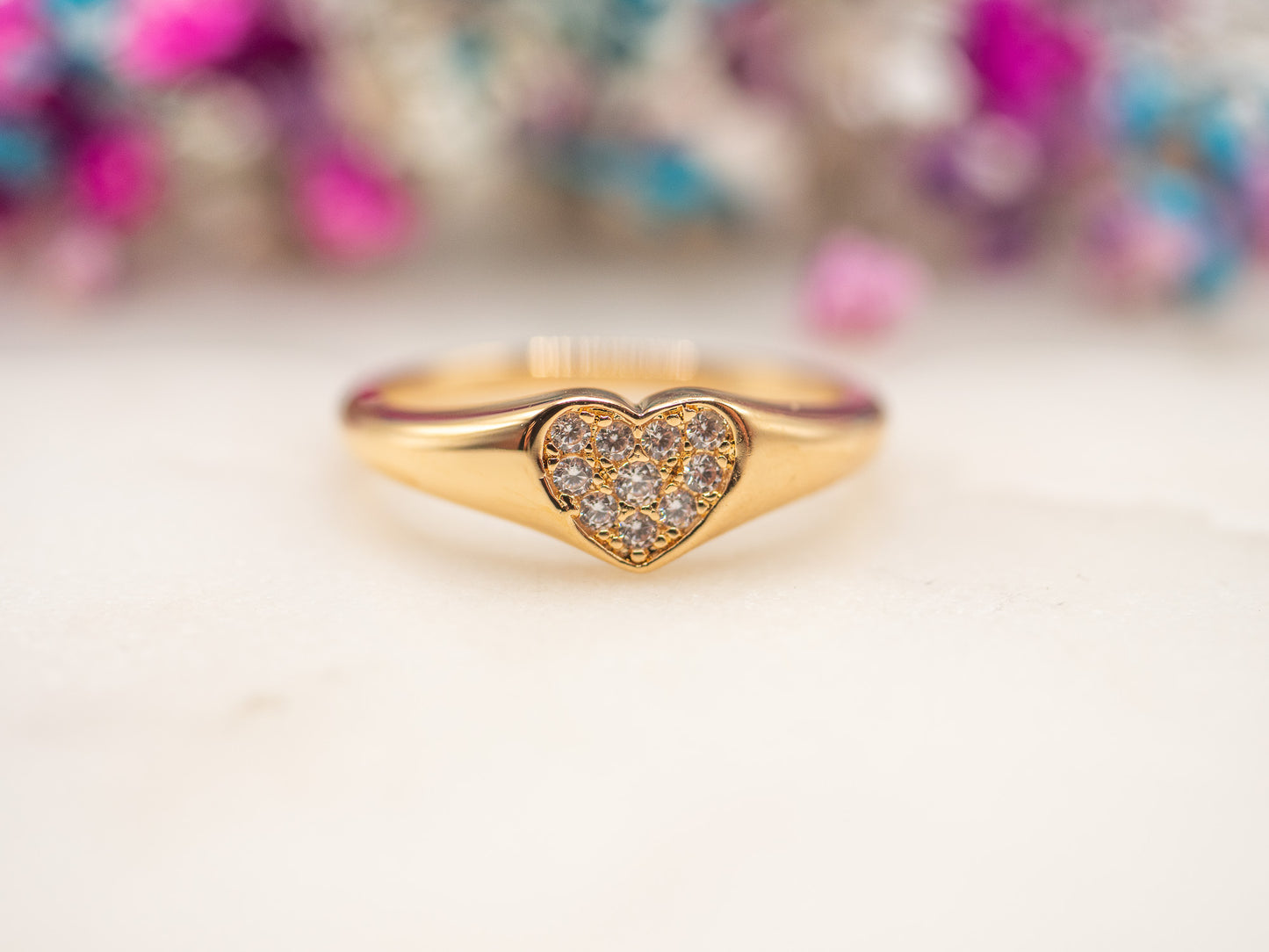 Bague Cœur Pailleté