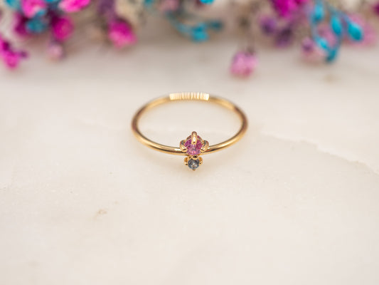 Bague Fleur Fuchsia
