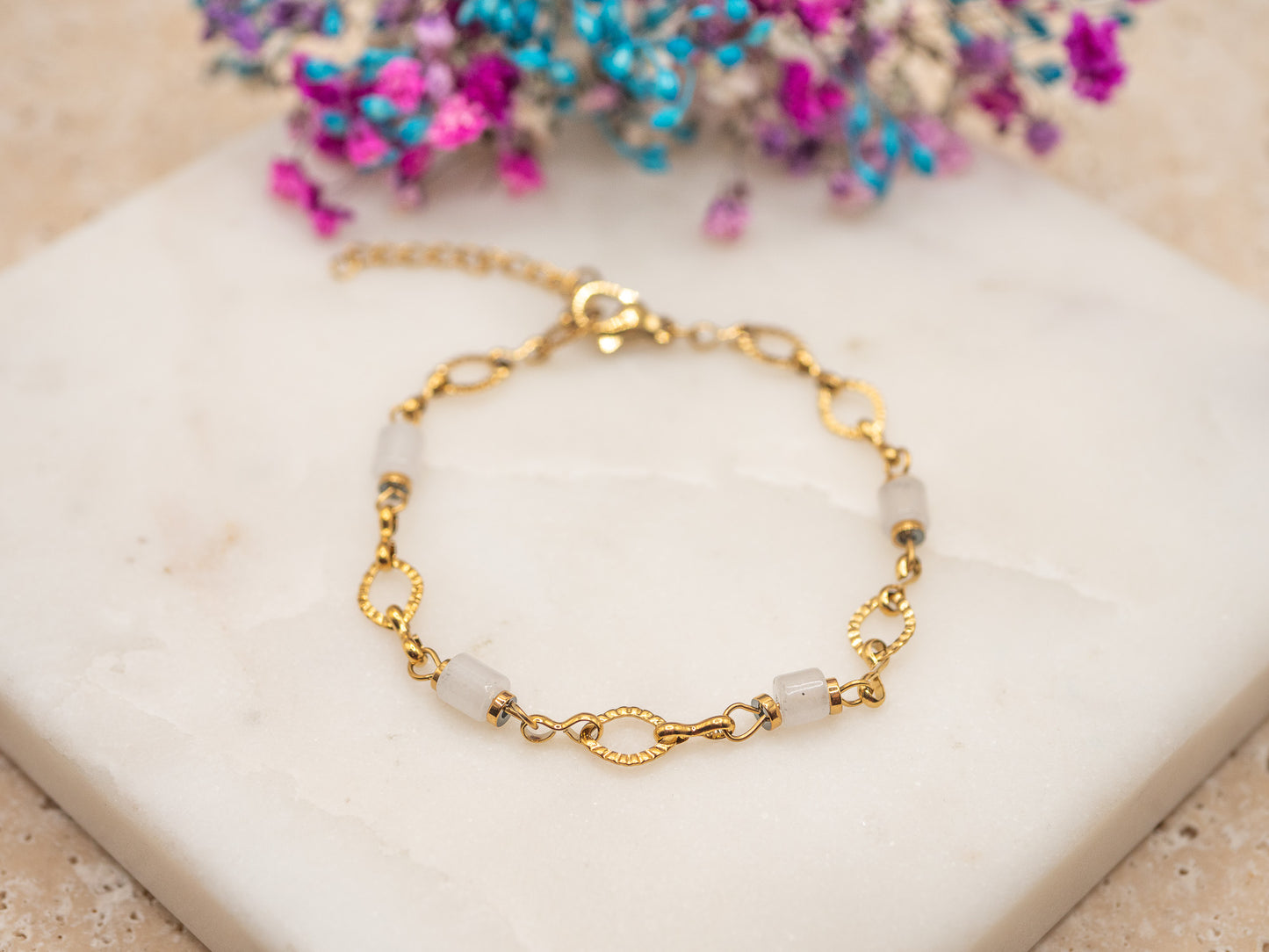 Bracelet Galets Ivoire