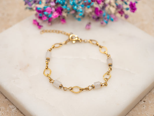 Bracelet Galets Ivoire