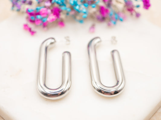 Boucles d'oreilles Anse Chrome