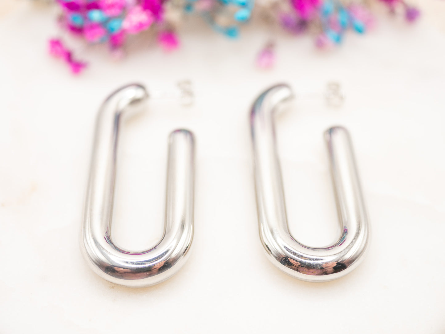 Boucles d'oreilles Anse Chrome