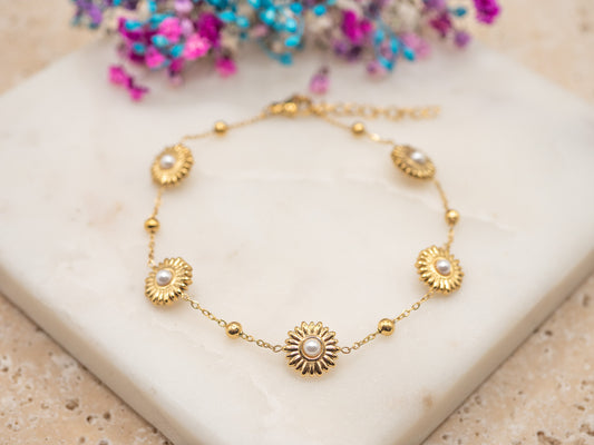 Bracelet Marguerite Ivoire