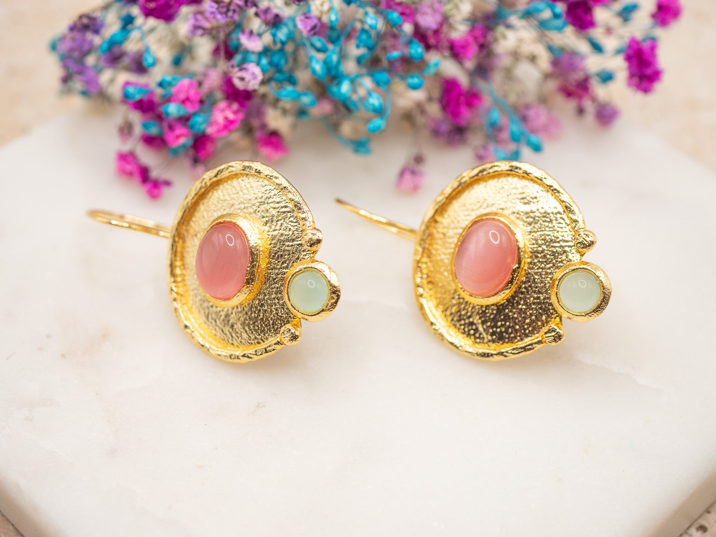 Boucles d'oreilles Galet Rosalin