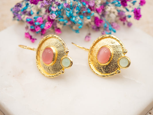 Boucles d'oreilles Galet Rosalin
