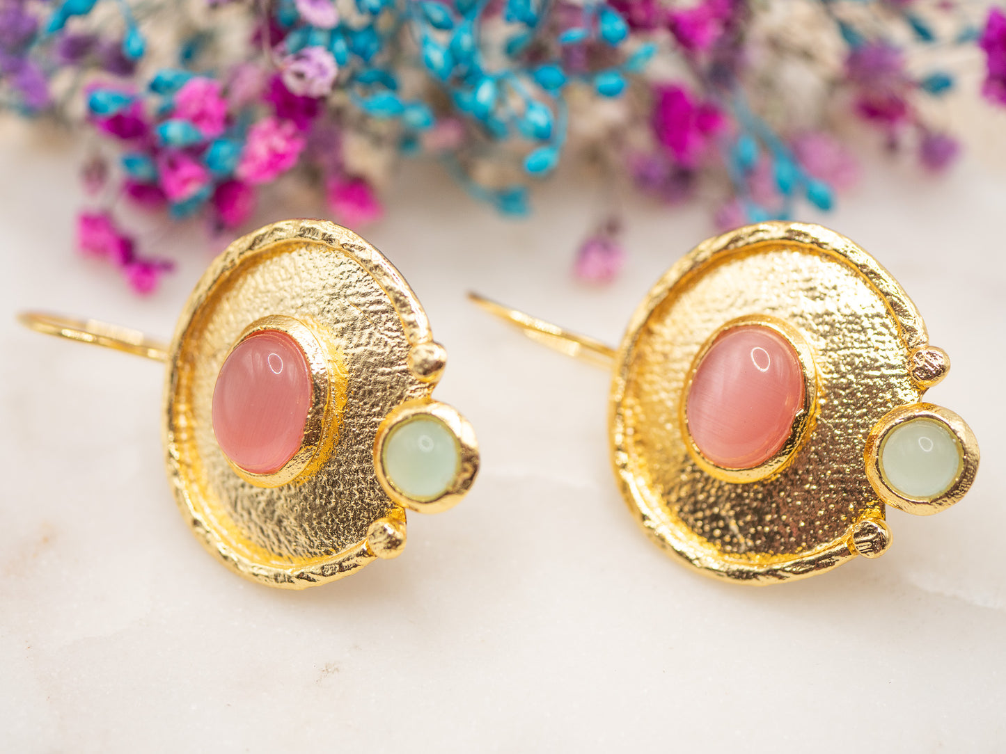 Boucles d'oreilles Galet Rosalin