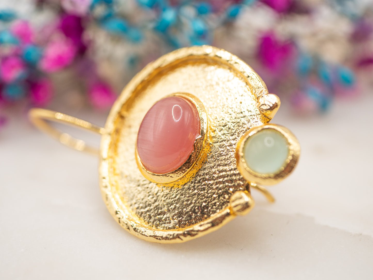 Boucles d'oreilles Galet Rosalin