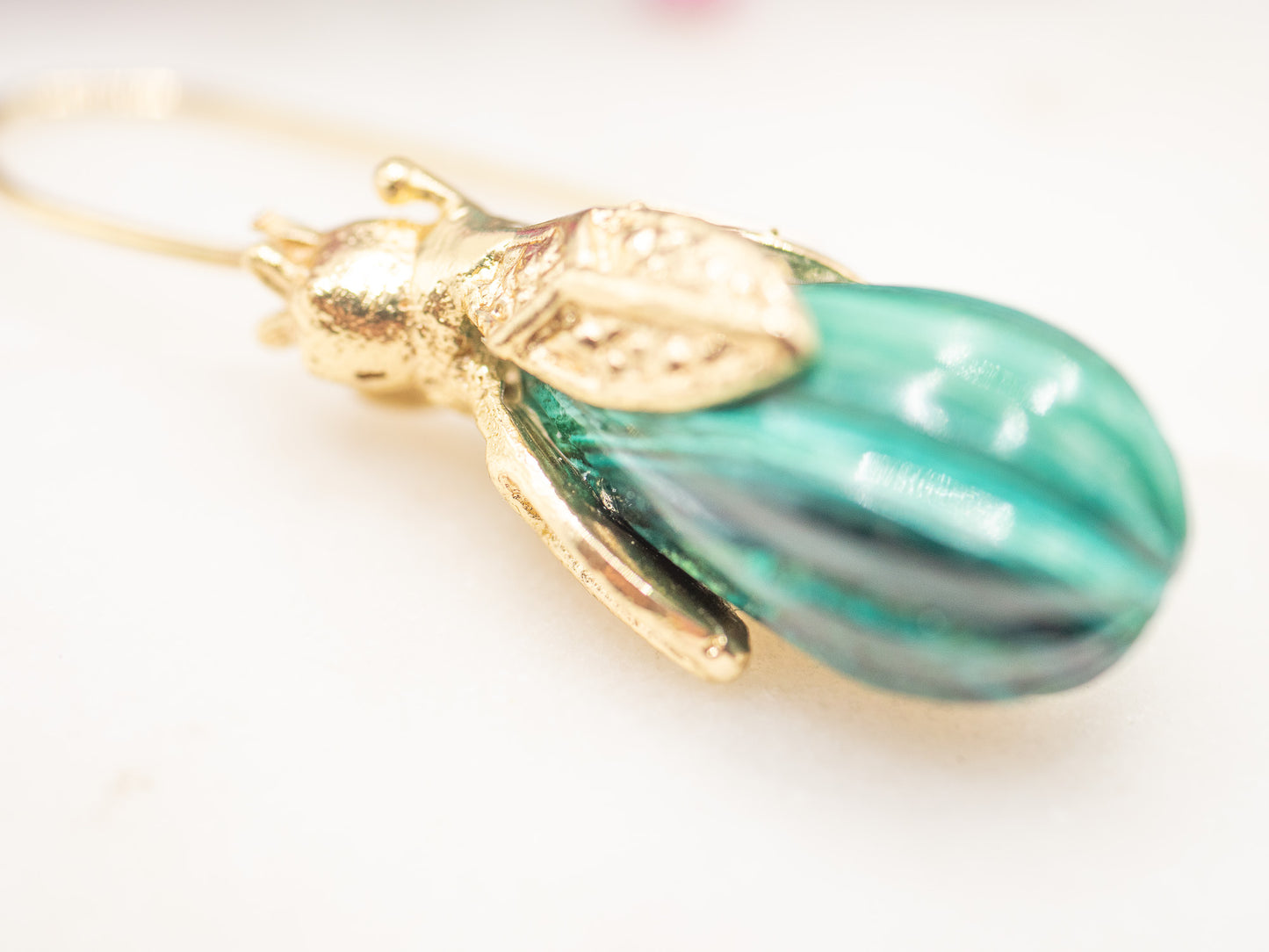 Boucles d'oreilles Olive Émeraude