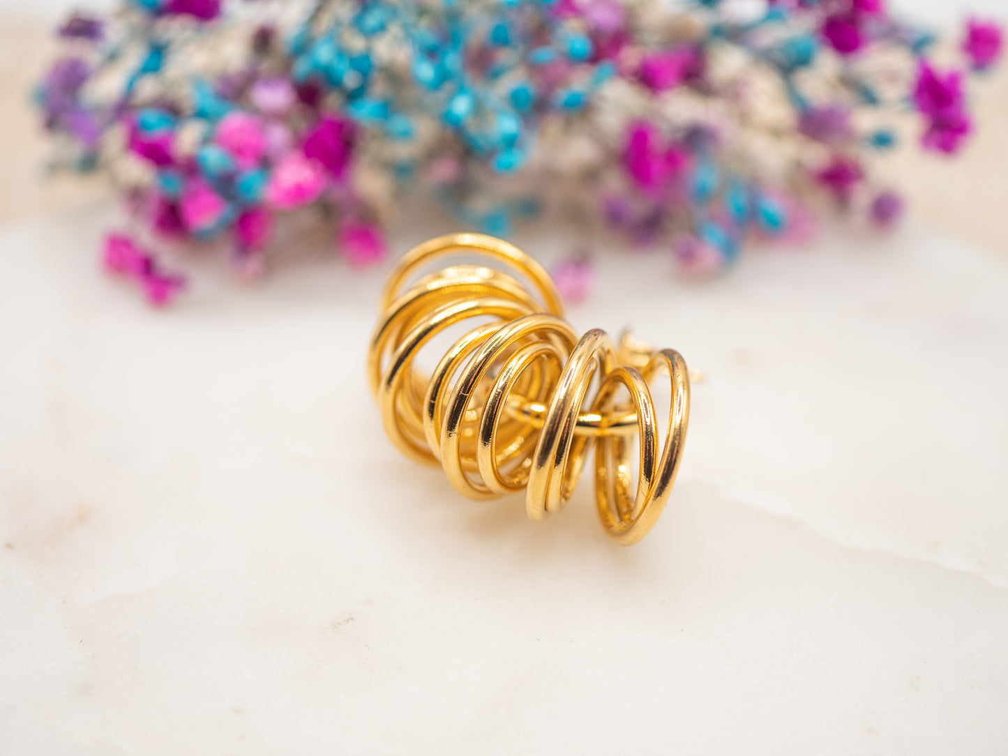 Boucles d'oreilles Spirale Dorée