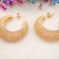Boucles d'oreilles Demi-Lune Sablée