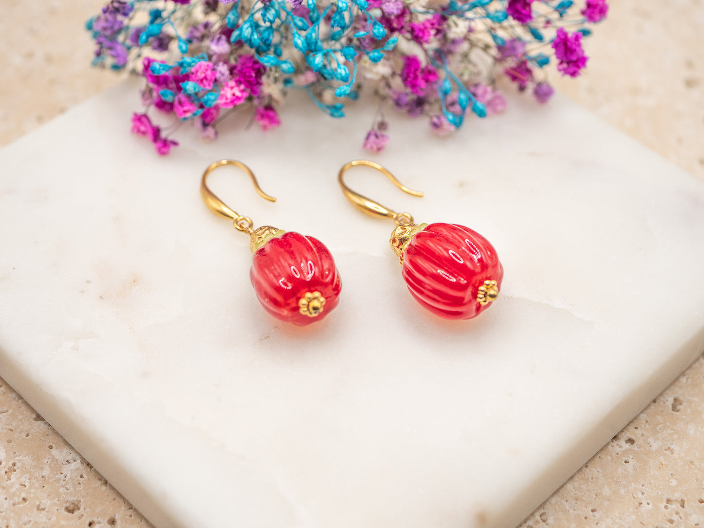Boucles d'oreilles Cerise Sunset
