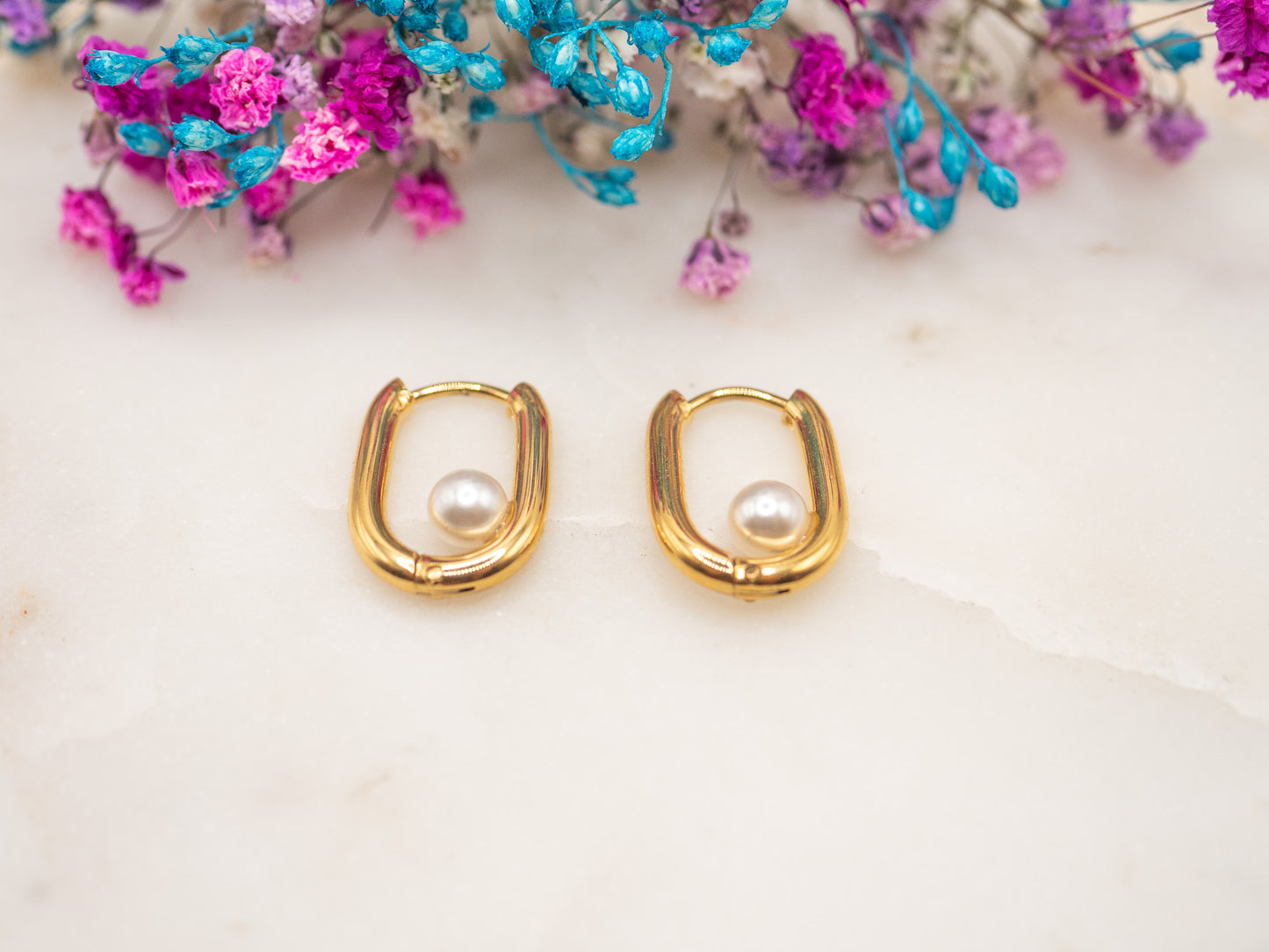 Boucles d'oreilles Perle Soleil