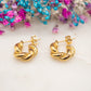 Boucles d'oreilles Nœud Doré