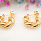Boucles d'oreilles Nœud Doré