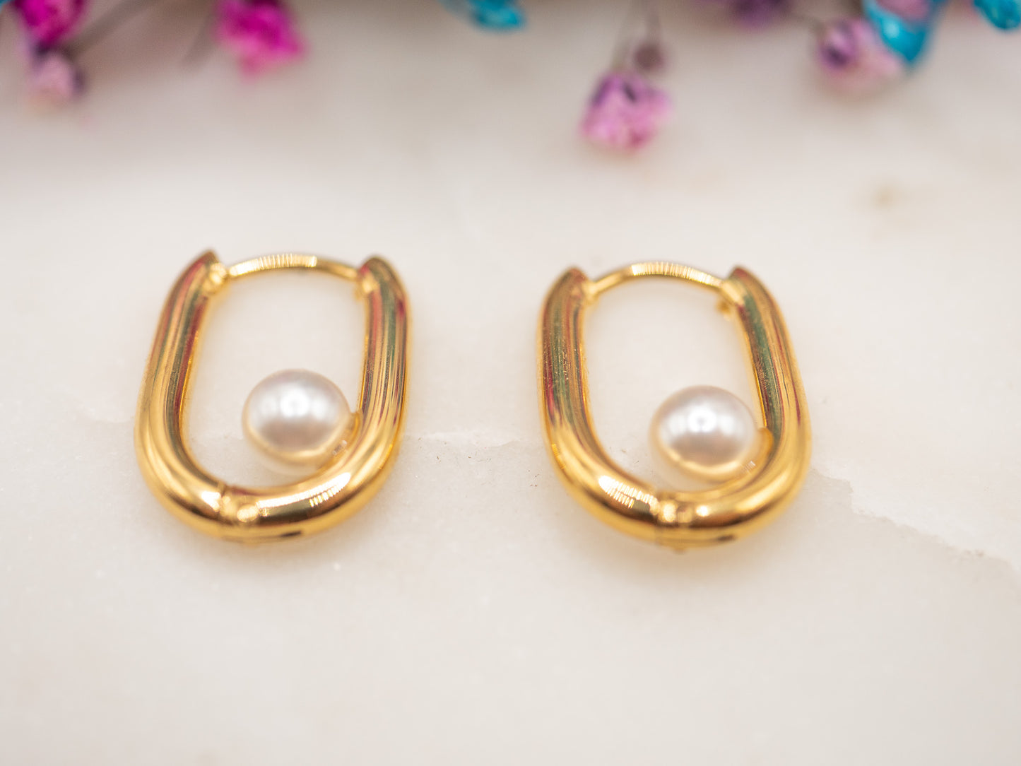 Boucles d'oreilles Perle Soleil