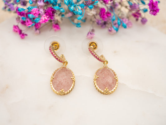 Boucles d'oreilles Rose Salée