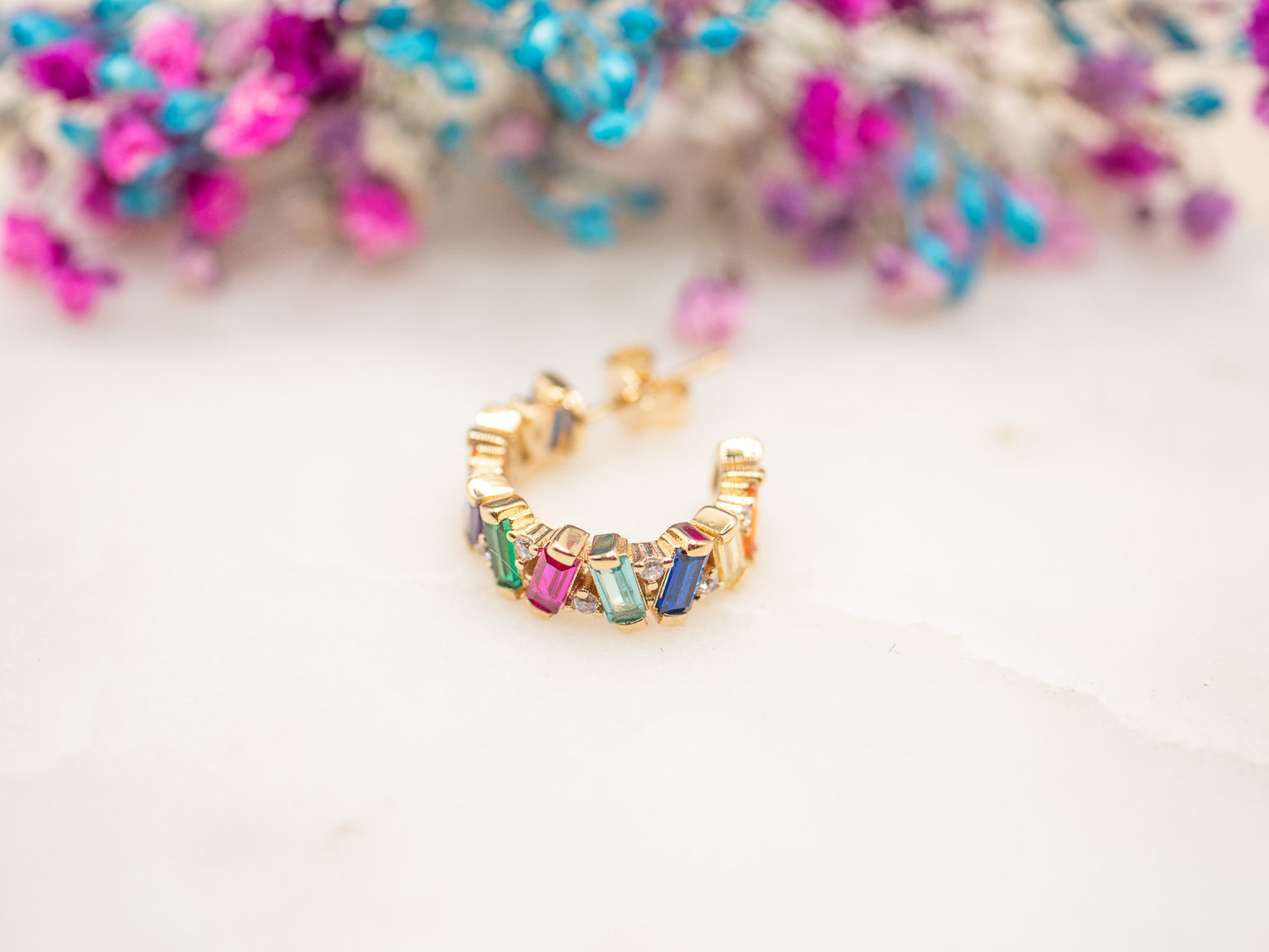 Boucle d'oreille unique Arcade Sorbet