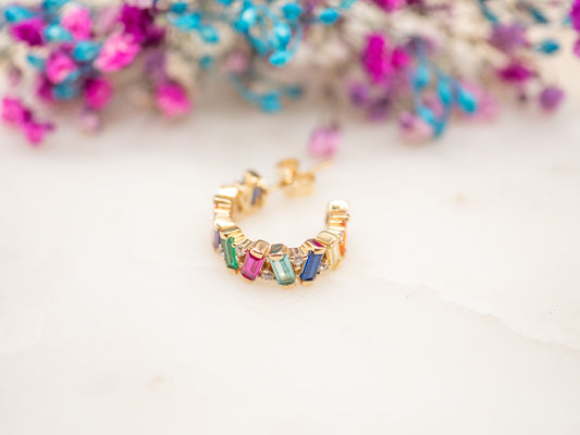 Boucle d'oreille unique Arcade Sorbet