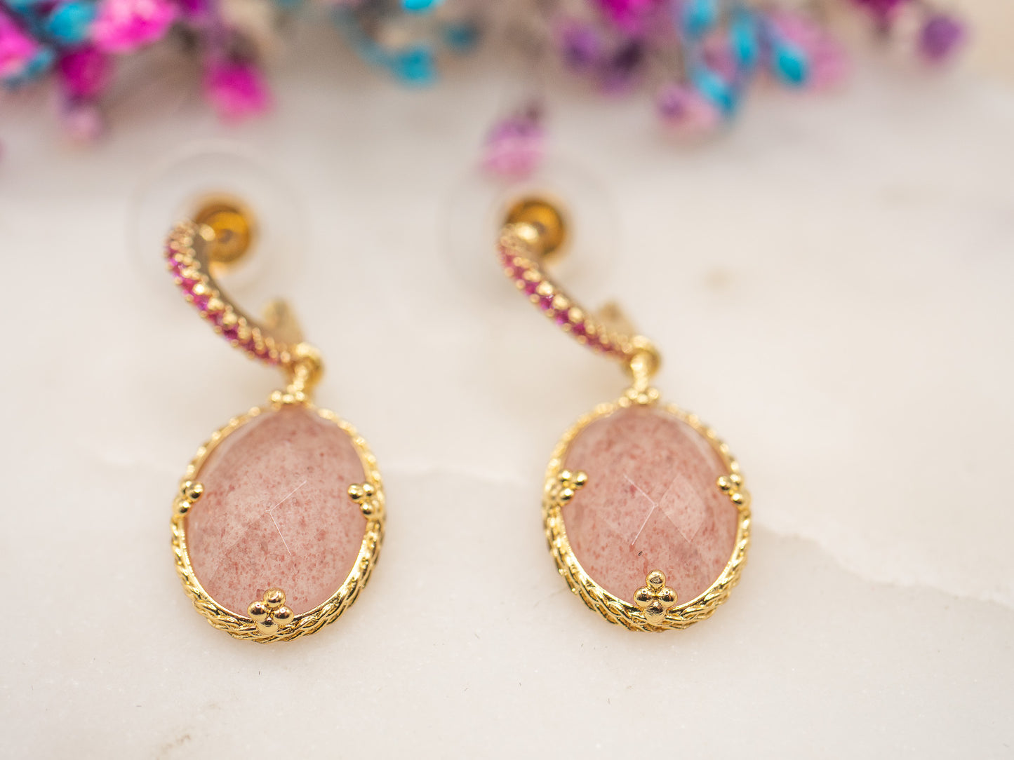 Boucles d'oreilles Rose Salée